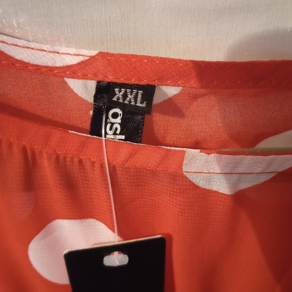 Ladies Empire Red Polkadot Maxi Dress - Picture 3 of 5